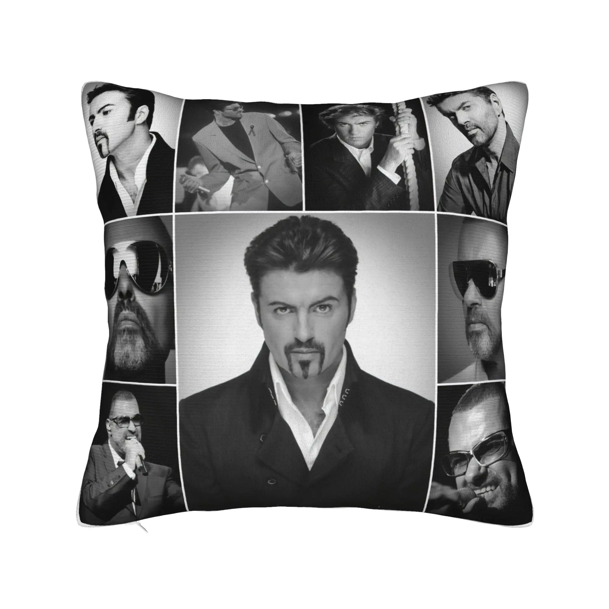 Pillow Cover George Michae Collage  Vintage Pillow Case For Sofa Home Decoration Pillowcases