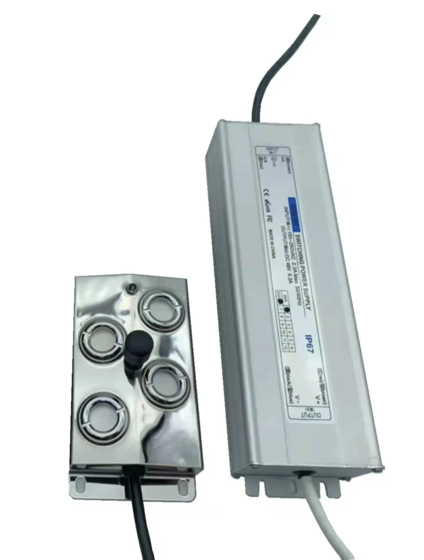 Humidificateur à ultrasons avec alimentation, 10/12 têtes, plaque d'atomisation, brumisateur de pulvérisation industriel, piscine de paysage, sécuritaires à poissons