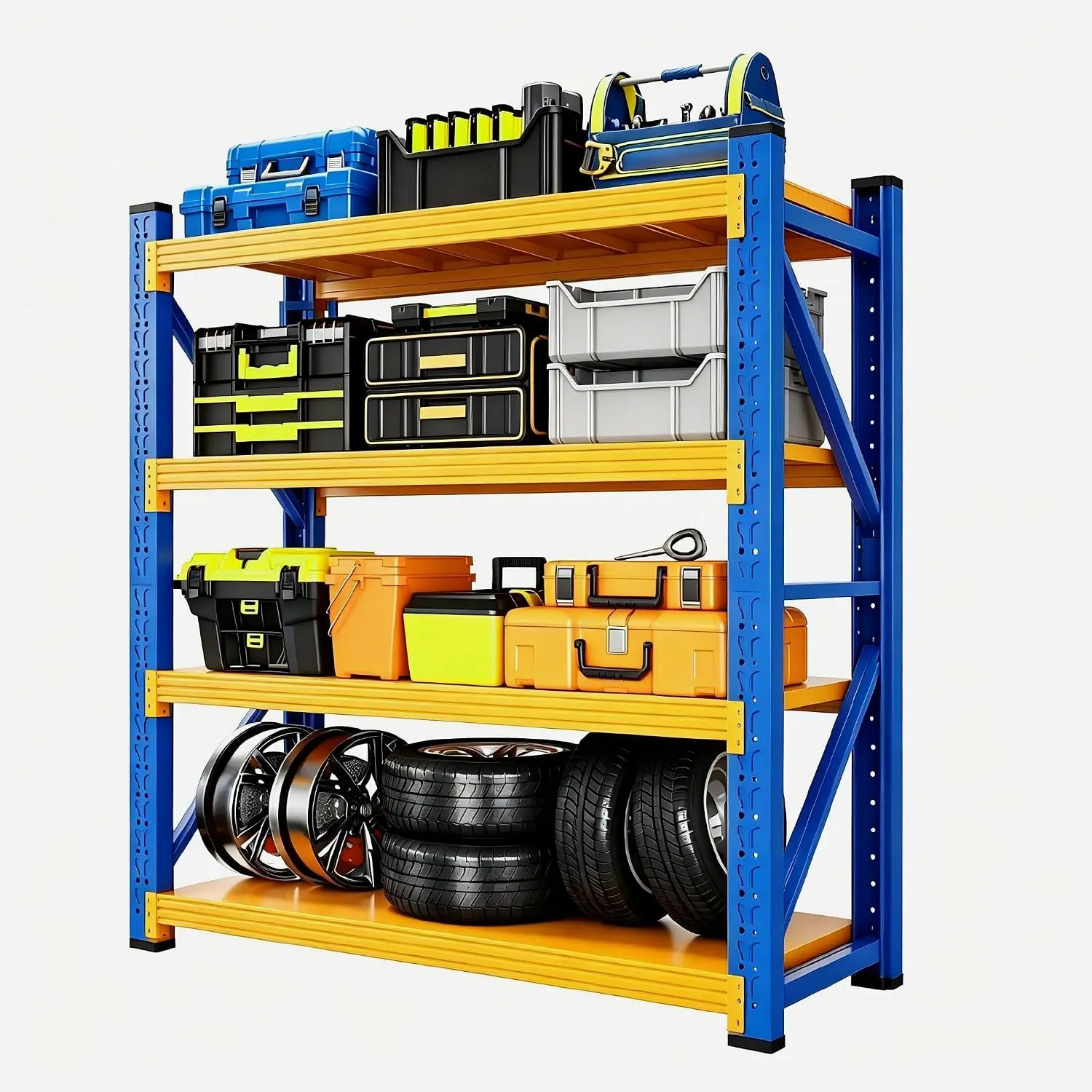 Heavy-Duty Metal Garage Shelving Unit 3000 LBS Load Capacity, Customized