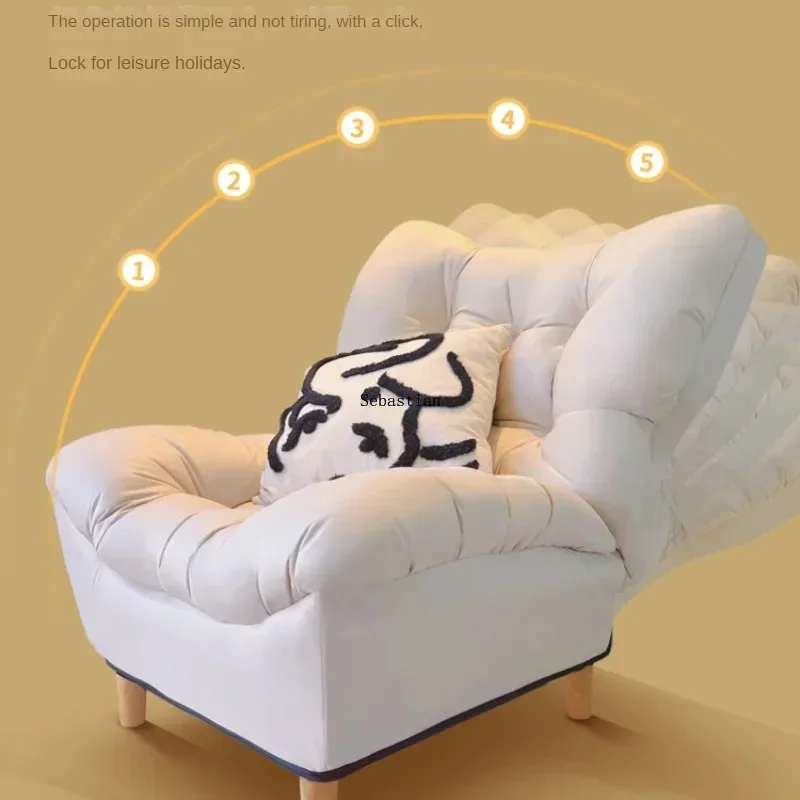 Lazy Sofa Can Lie and Sleep in The Bedroom Small Sofa Tatami Single Chair Back Folding Lounge Chair Balcony Sofa Chair