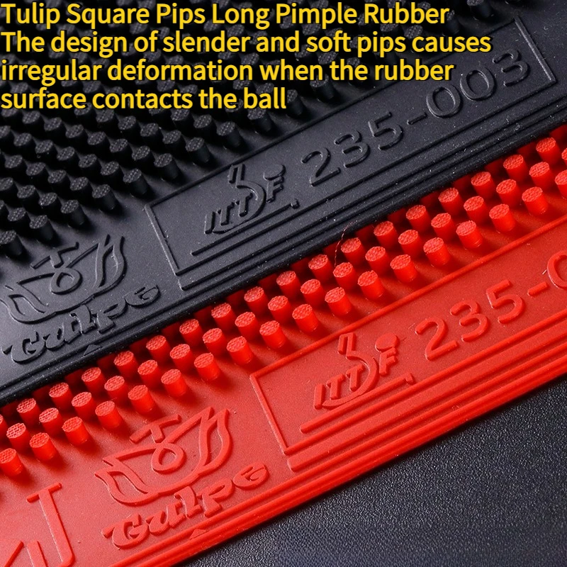

TUTTLE TULIP Long Pips OX/Table Tennis Rubber with Sponge Training Ping Pong Rubber for Fast Attack & Loop With ITTF Approved
