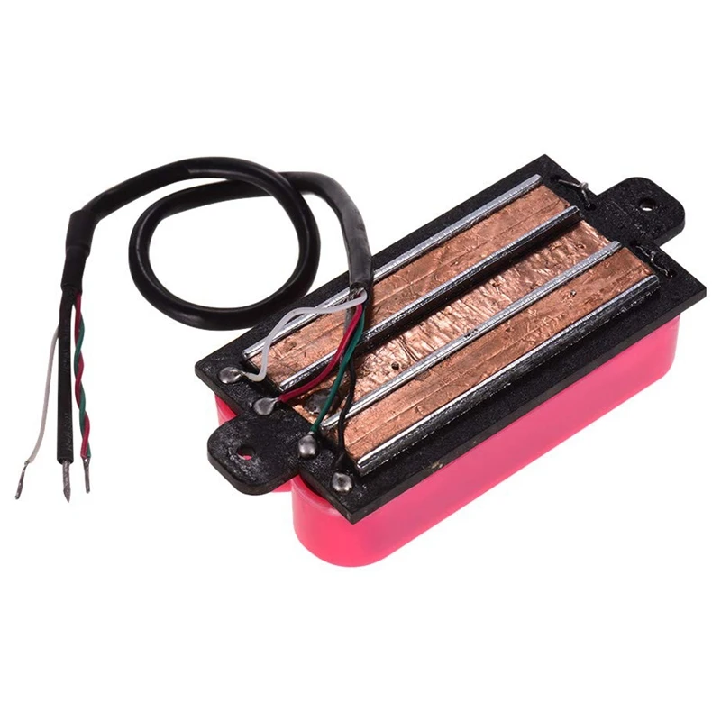 Humbucker Pickup For Guitar St Lp Electric,Dual Rail Guitar Replacement Parts Coil Pickup With 5 Wires (Pink)