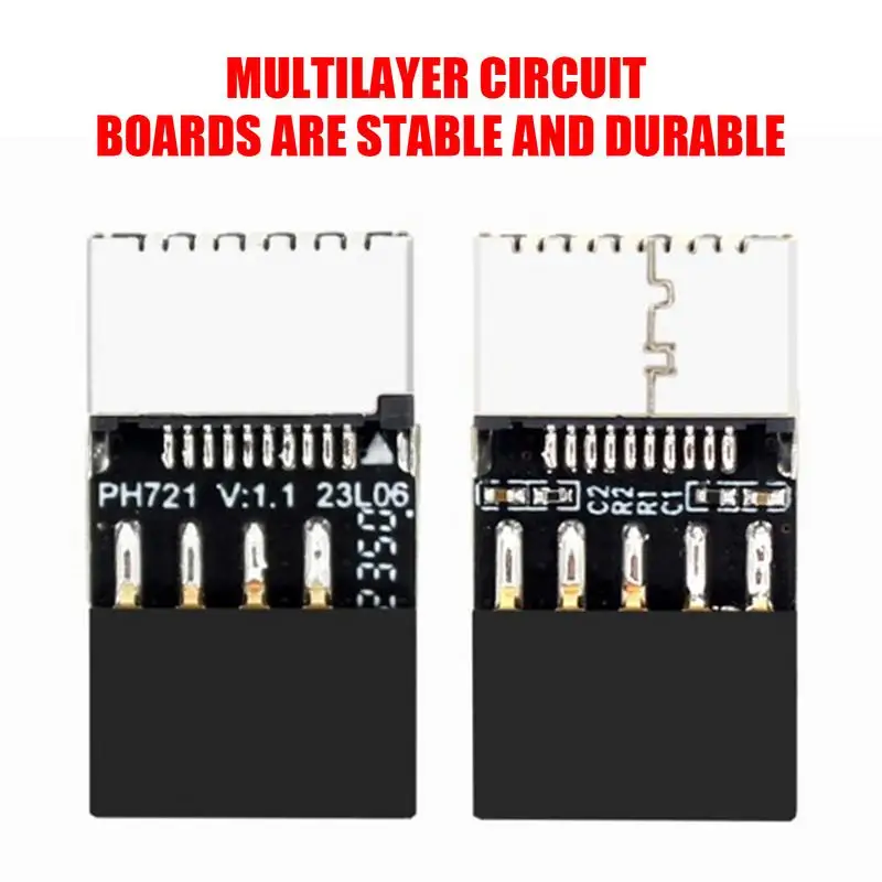 Usb C Moederbord Adapter Chassis Moederbord Usb2.0 9pin Mannelijke Naar TYPE-E Vrouwelijke Adapter TYPE-C Socket 9-Pin Ph721