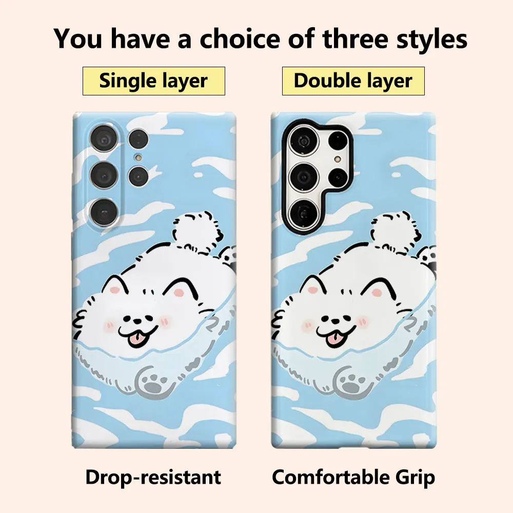 Cute Puppy Cartoon Luxury Fashion Full Lens Protective Case for Samsung Galaxy S26 S25 S24 A56 A36 Plus Ultra