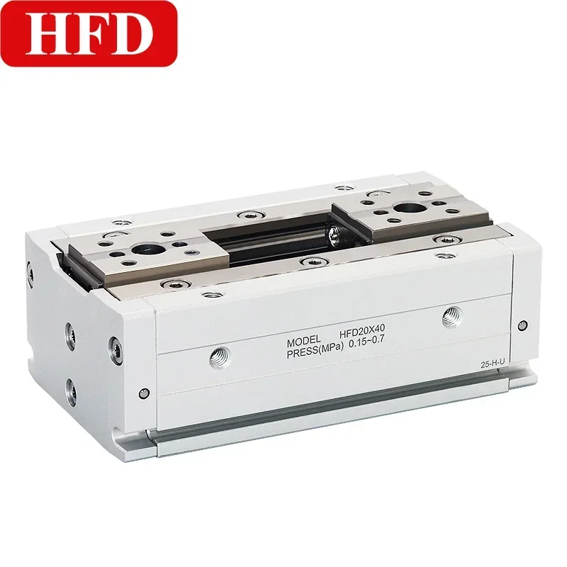 HFD8X8 Finger Cylinder Double Action 8X15 30/12X10 25 50/16X30 60 Air Claw Guide Rail Sliding Table Clamping Pneumatic Cylinders