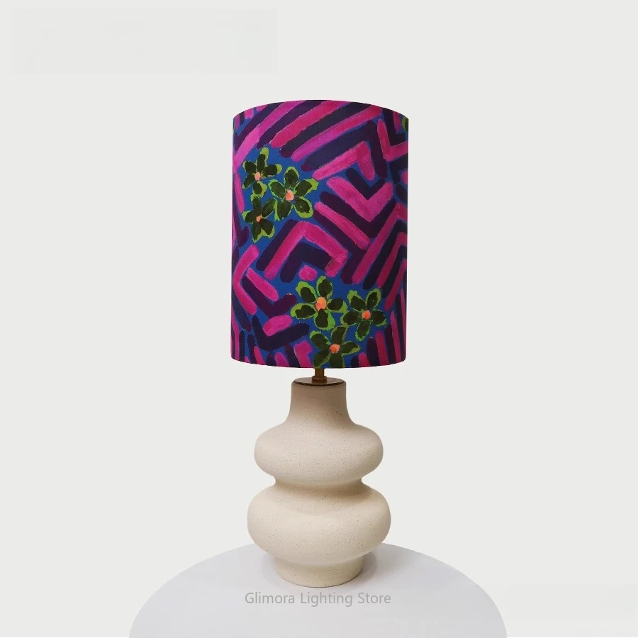 

Liberty Fabric Table Lamp: Imported Textile with Mid-Century Creative Design, Unique Ambient Lighting & Premium Decor Gift