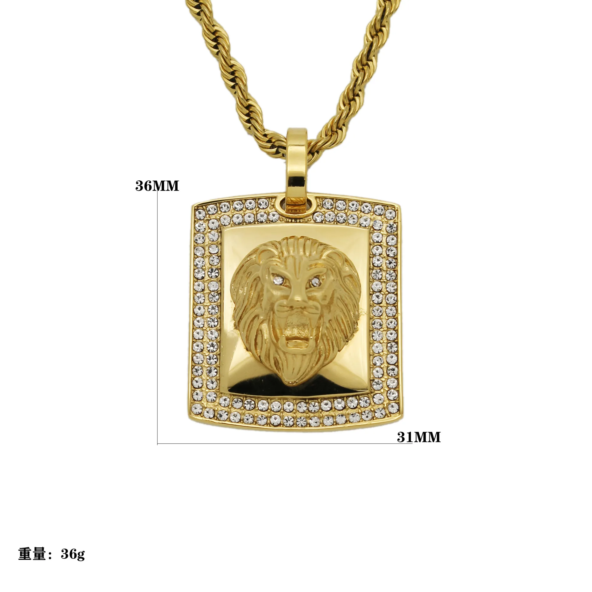 HIp hop Lion Head Pendant Necklace Fashion Menstainless steel Necklace For Boy Best Gifts Fashion Accessories Jewelry