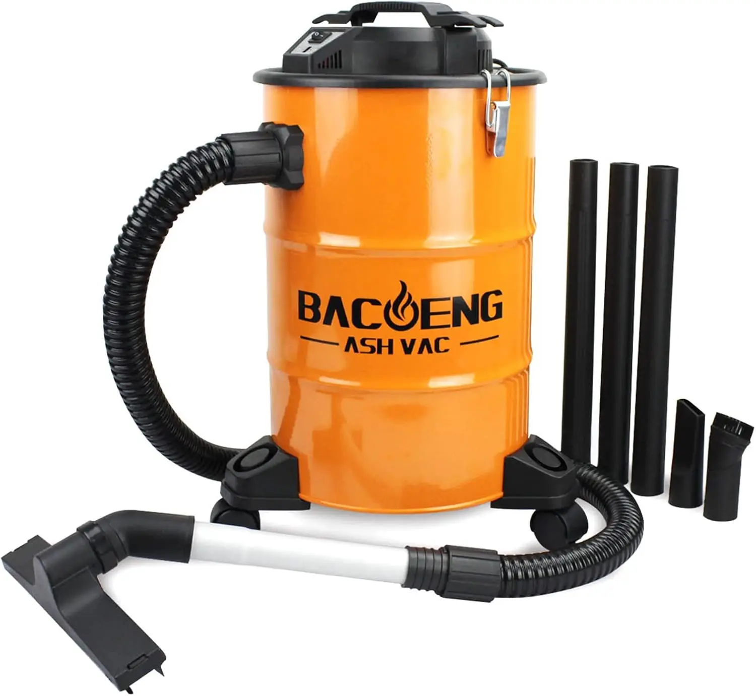 

5.3-Gallon Ash Vacuum with Double Filtration, 1200W Suction for Pellet Stoves and Fireplaces