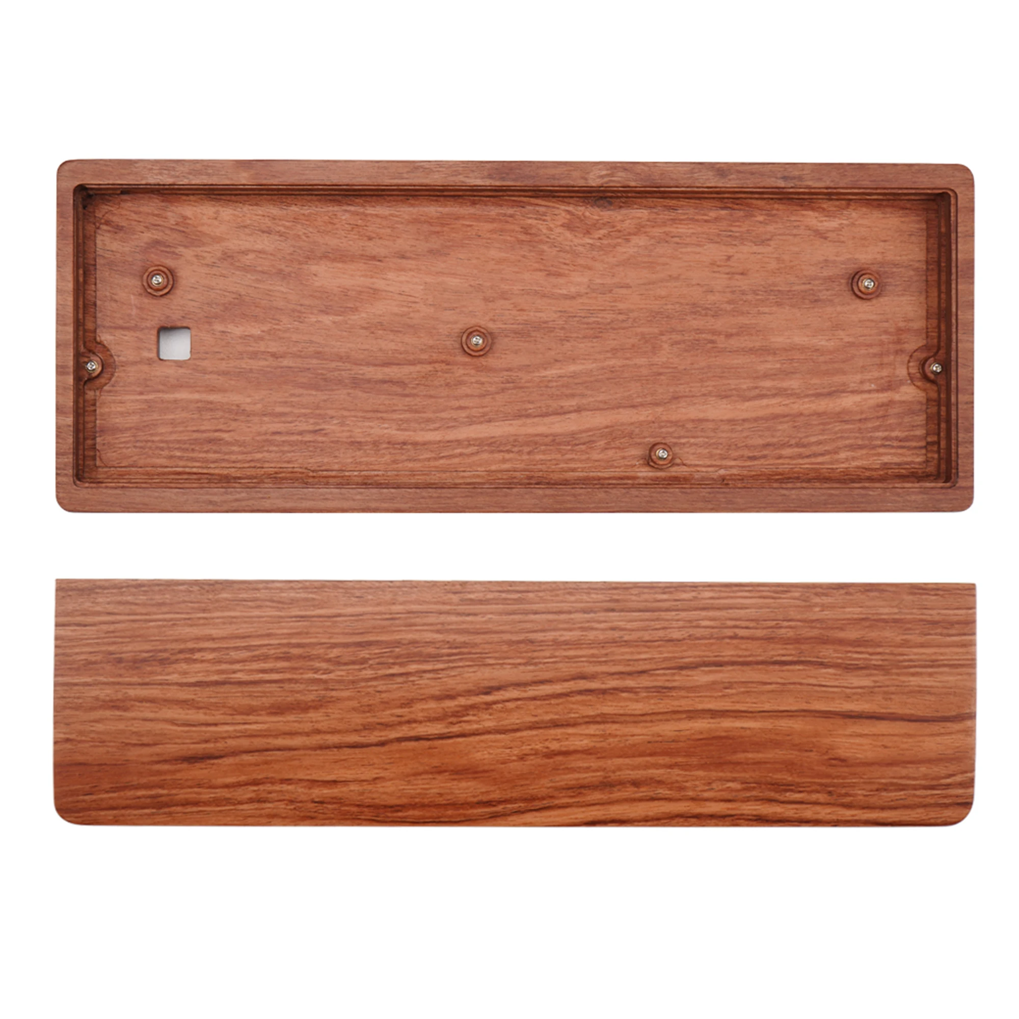 Soild Wood GH60 60% Size Mechanical Keyboard Case Walnut Rosewood Zebrawood Wooden Tray