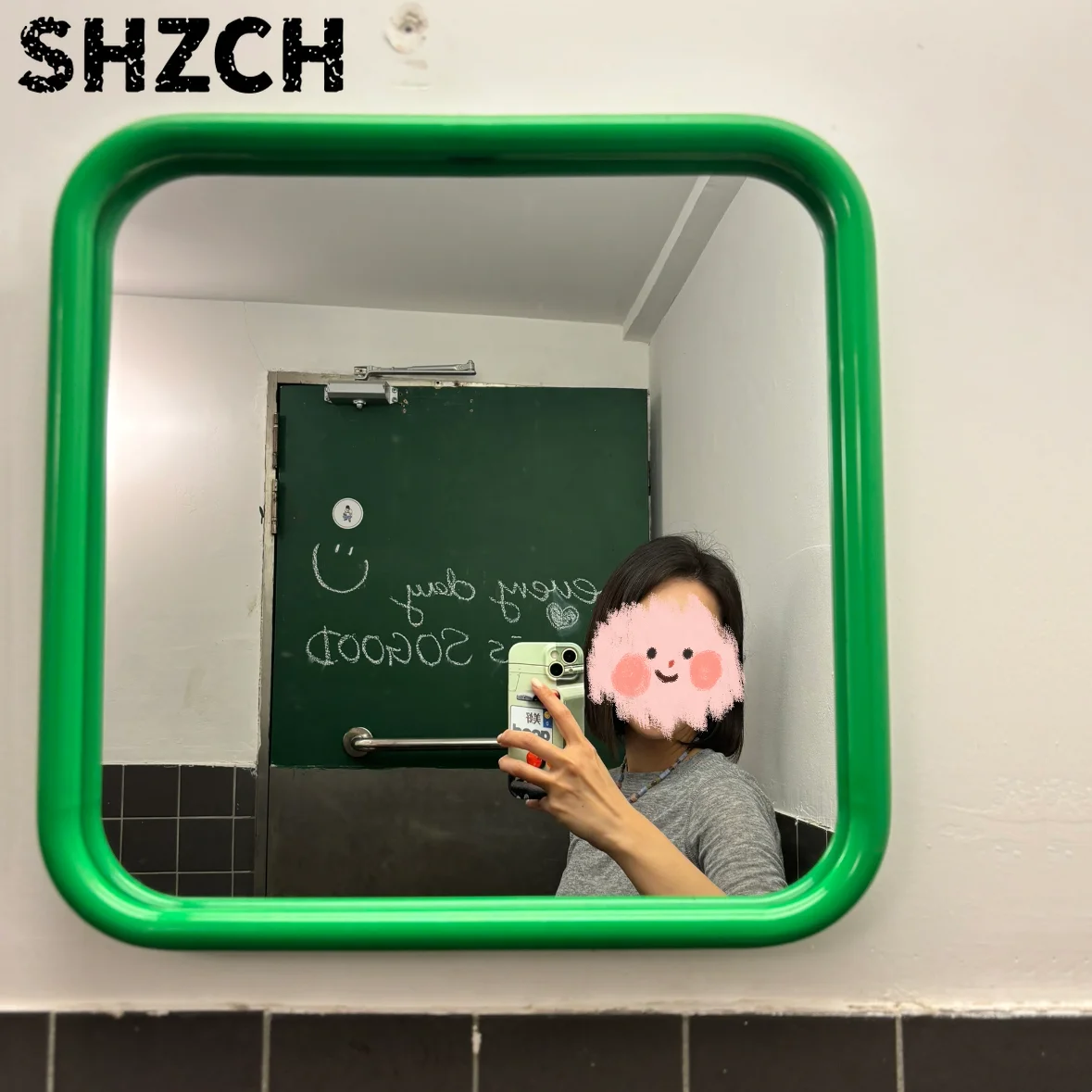 Stainless steel Bathroom Mirror Small Modern Metal Frame Portable Makeup Mirror Wall Hanging Spiegel Home Decoration