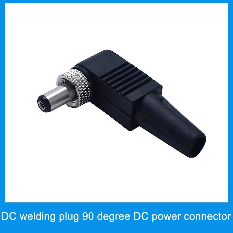 1PCS 90 Degree Male 5.5x2.1mm Type L Plug DC Power Male Plug DC with nut welding plug