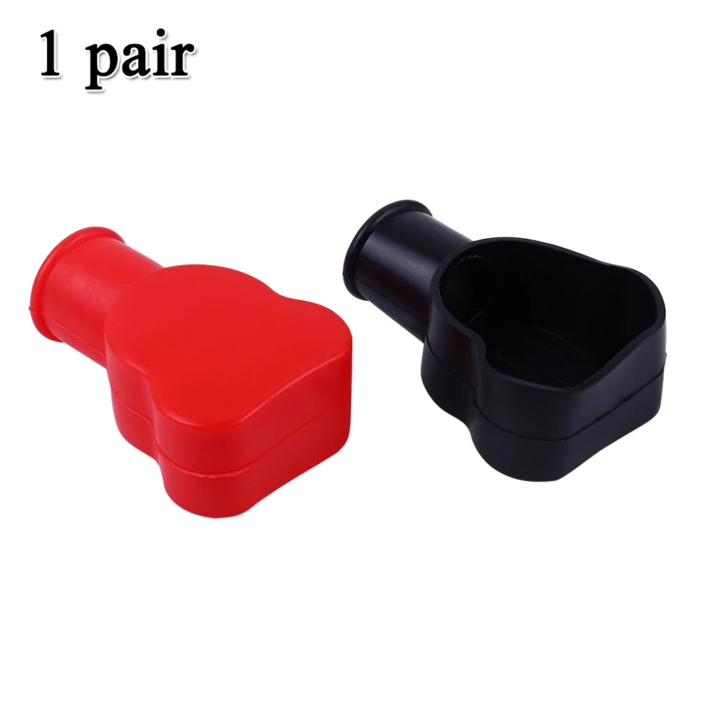 2pcs Positive Battery Terminal Cap Cover Insulating Boot for Car Motorcycle Truck RV Rubber Protection Heat Resistant Dustproof