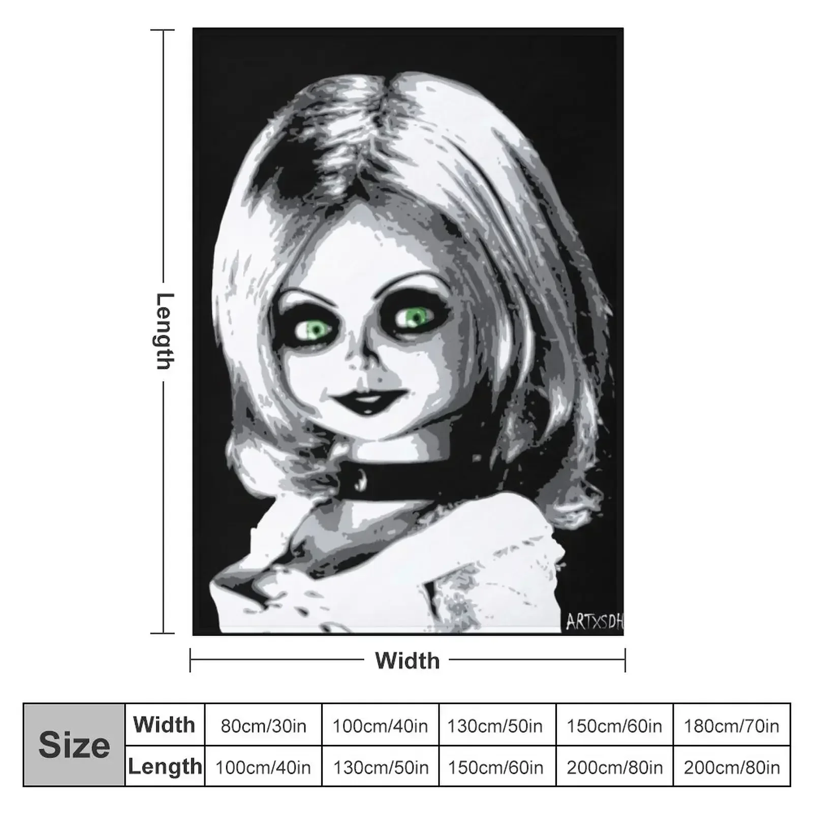 Bride of Chucky Throw Blanket Stuffeds Retros Flannel Cute Plaid For Decorative Sofa Polar Blankets