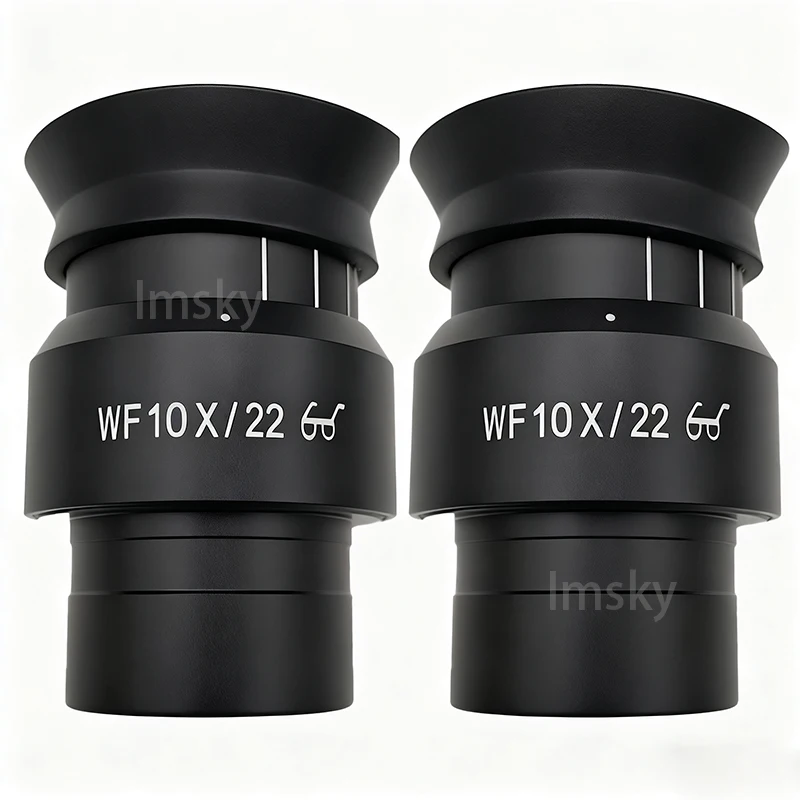 1 Uds 2 uds WF10X/22 lente ocular gran angular de alto punto ocular óptico para microscopio estéreo