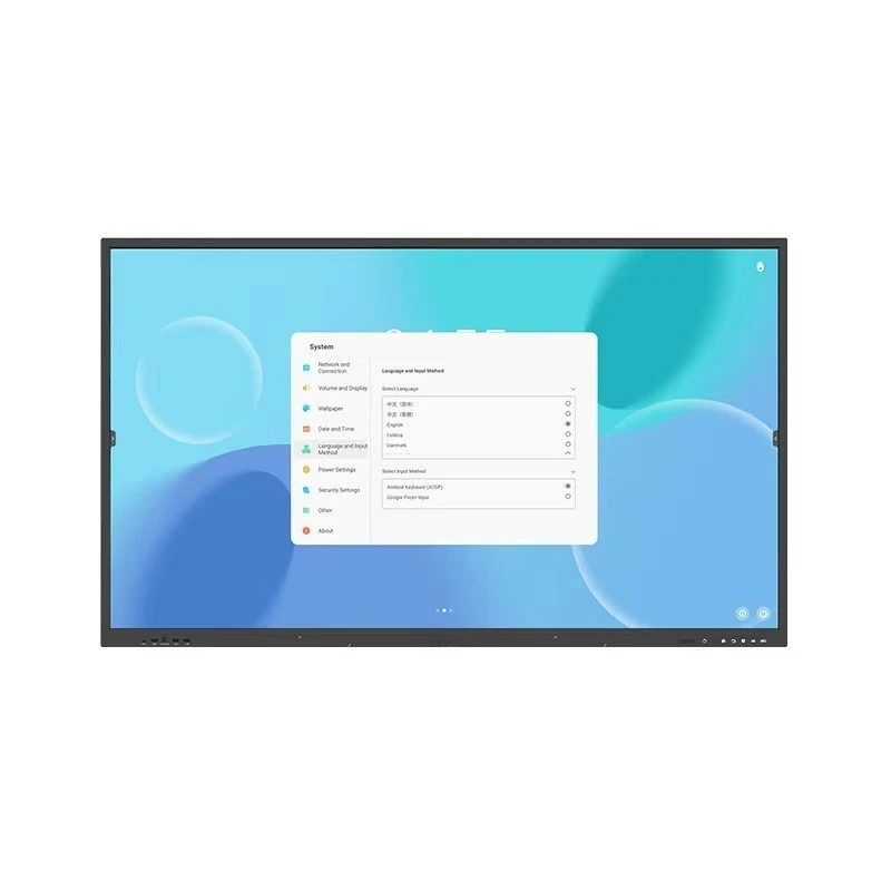 Interactive Display Smart Board 75 Inch Touch Screen Monitor LED Metal Interactive Whiteboard 4K Dual