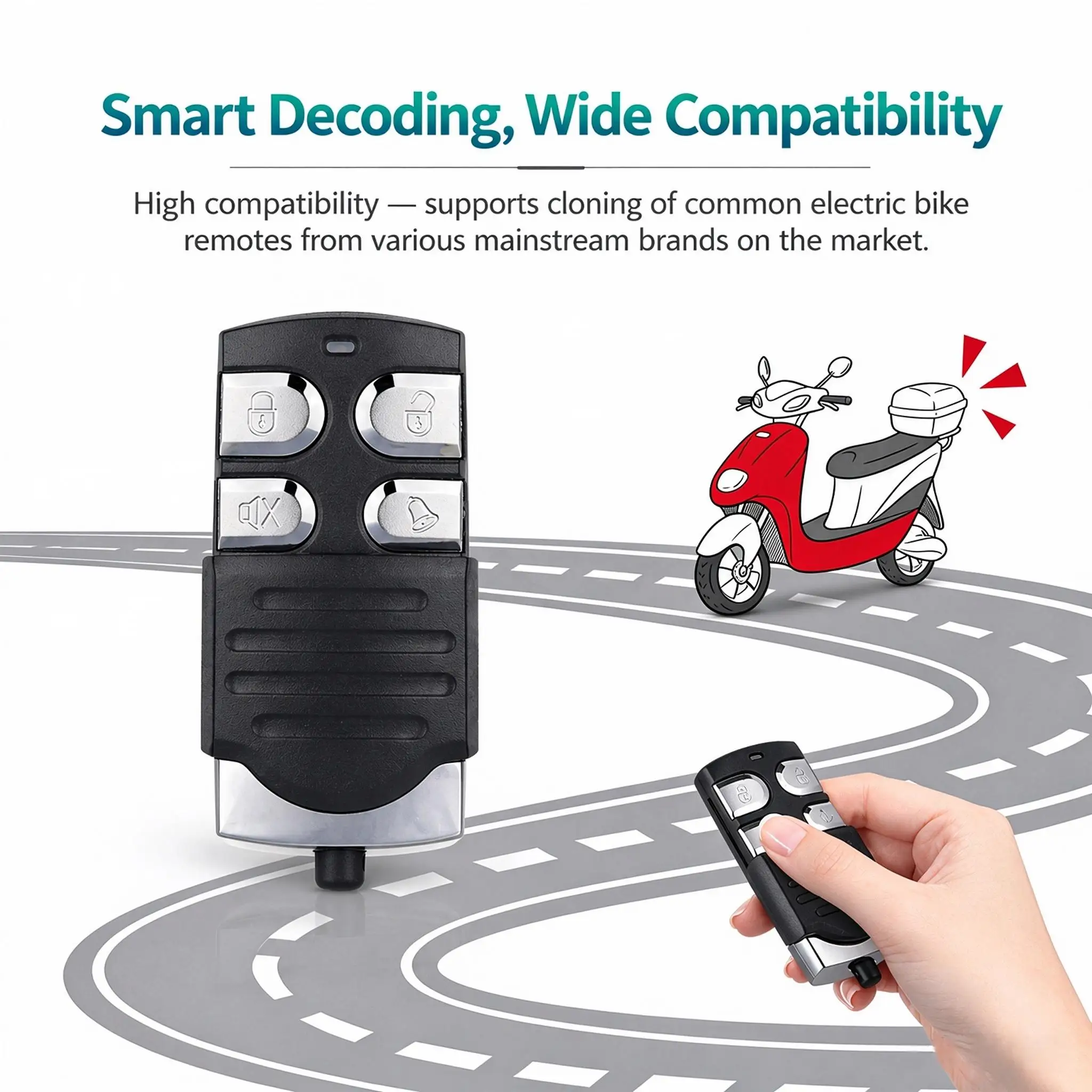 433MHz Universal Wireless Clone Switch Cloning Copy 4CH Gate Garage Door Control Duplicator Remote Control Key