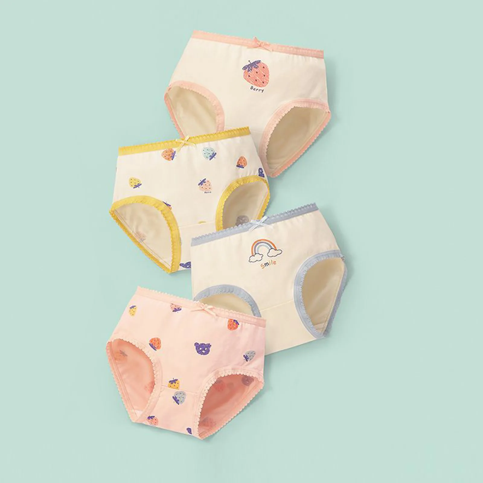

Kids Infant Baby Girls Underpants Cute Cartoon Printed Cotton Soft Comfortable Breathable Triangle Briefs Children's Underwear