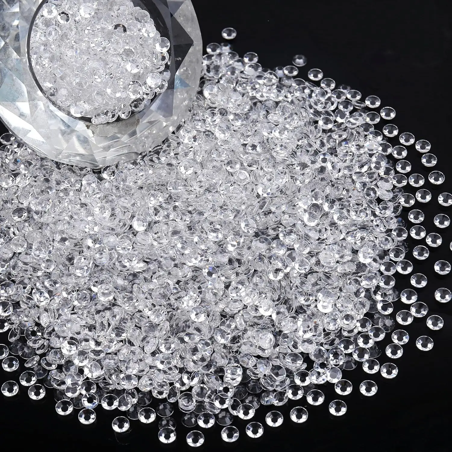 Transparent Color Resin Jelly Rhinestones 2mm 3mm 4mm 5mm 6mm Faux Gems Bead for Crafts DIY Nail Art Charms Supplies Stones Bulk