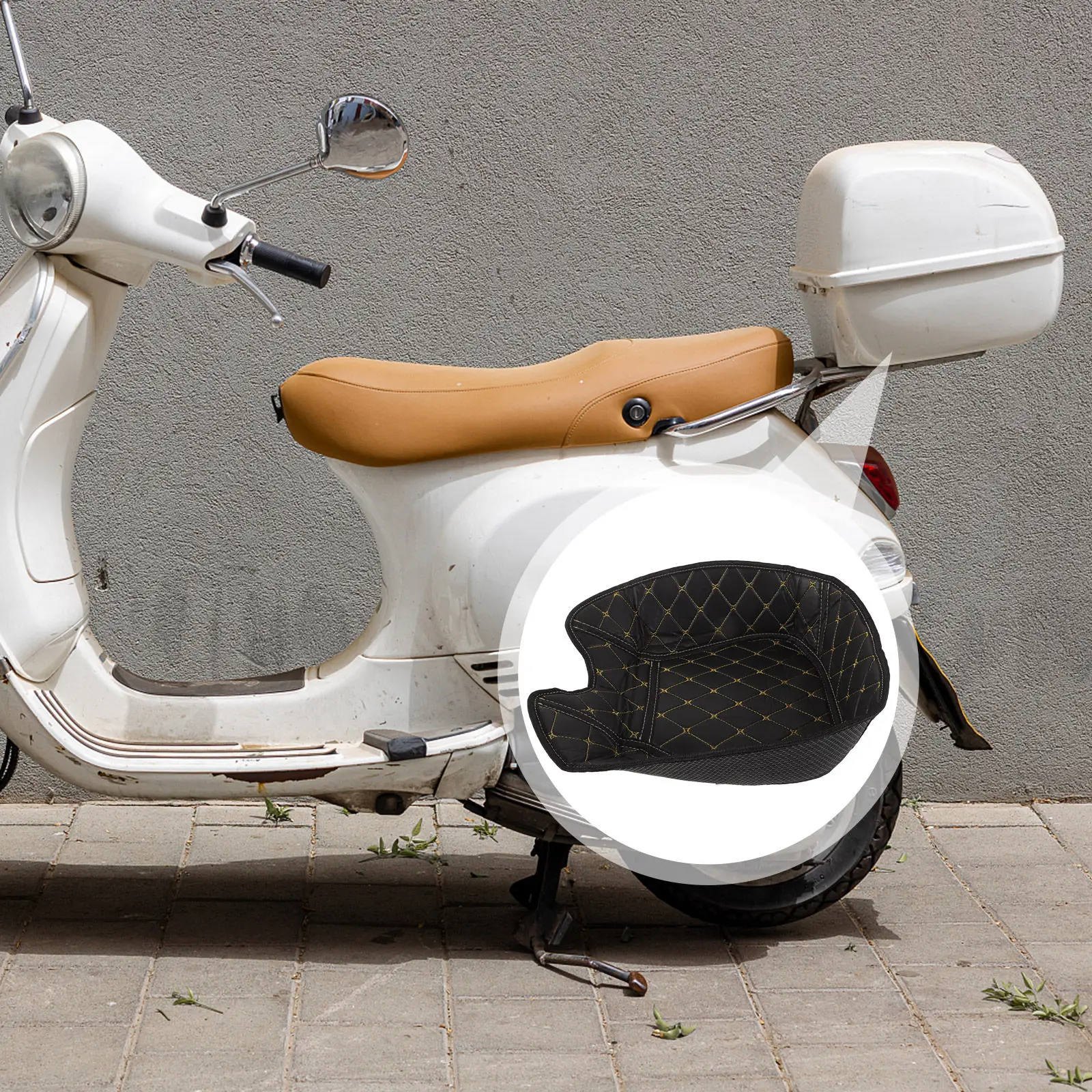 

Motorcycle PU Rear Tail Top Case Pad Inner Bottom Liner Protector for Scooter Bike Tail Luggage Box Motorcycle Gel Seat Cushion