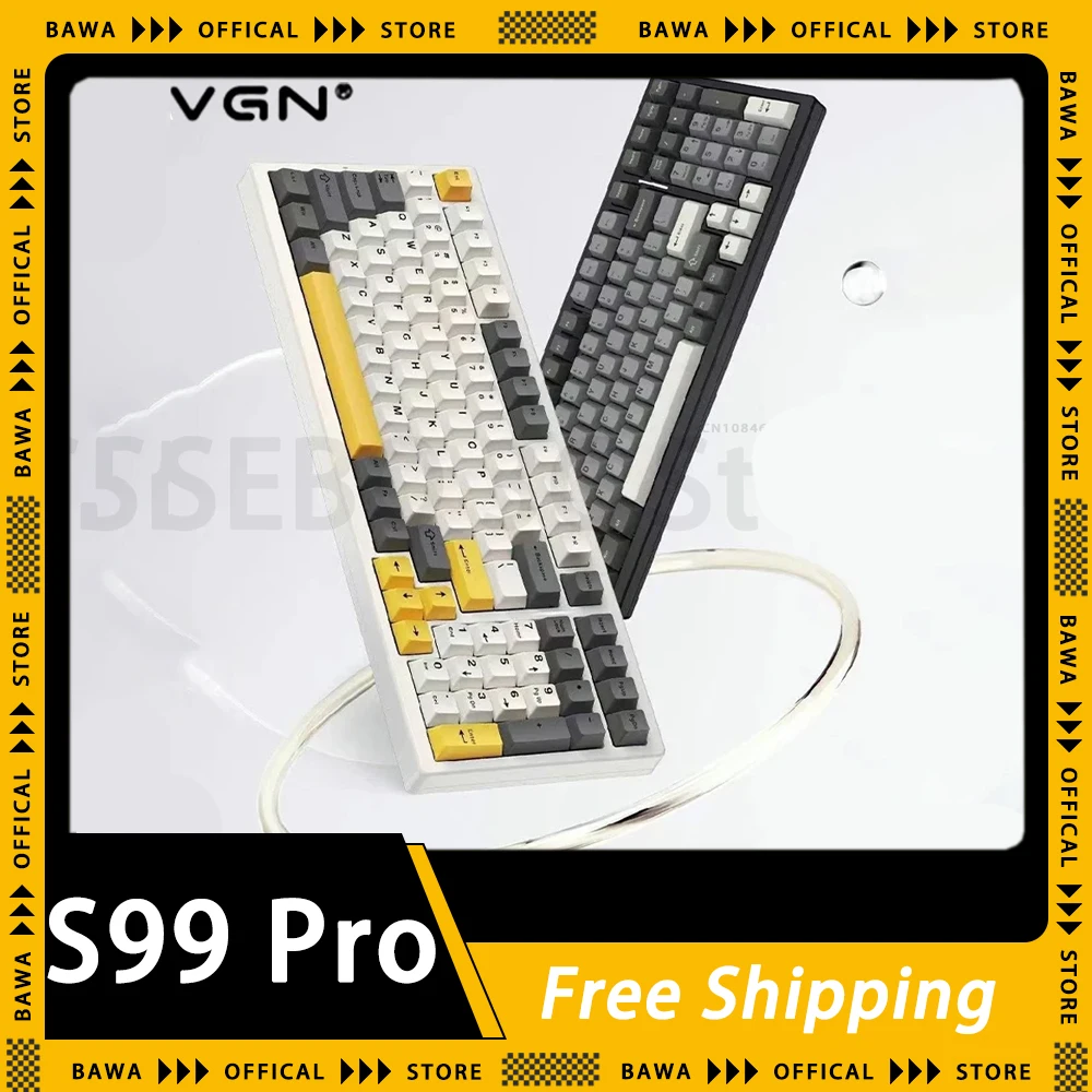 

VGN S99 Pro Aluminium Alloy Mechanical Keyboard Three Mode Gaming Keyboard Smart SPEED X Quick Trigger Hot Swap RGB Pc Gamer