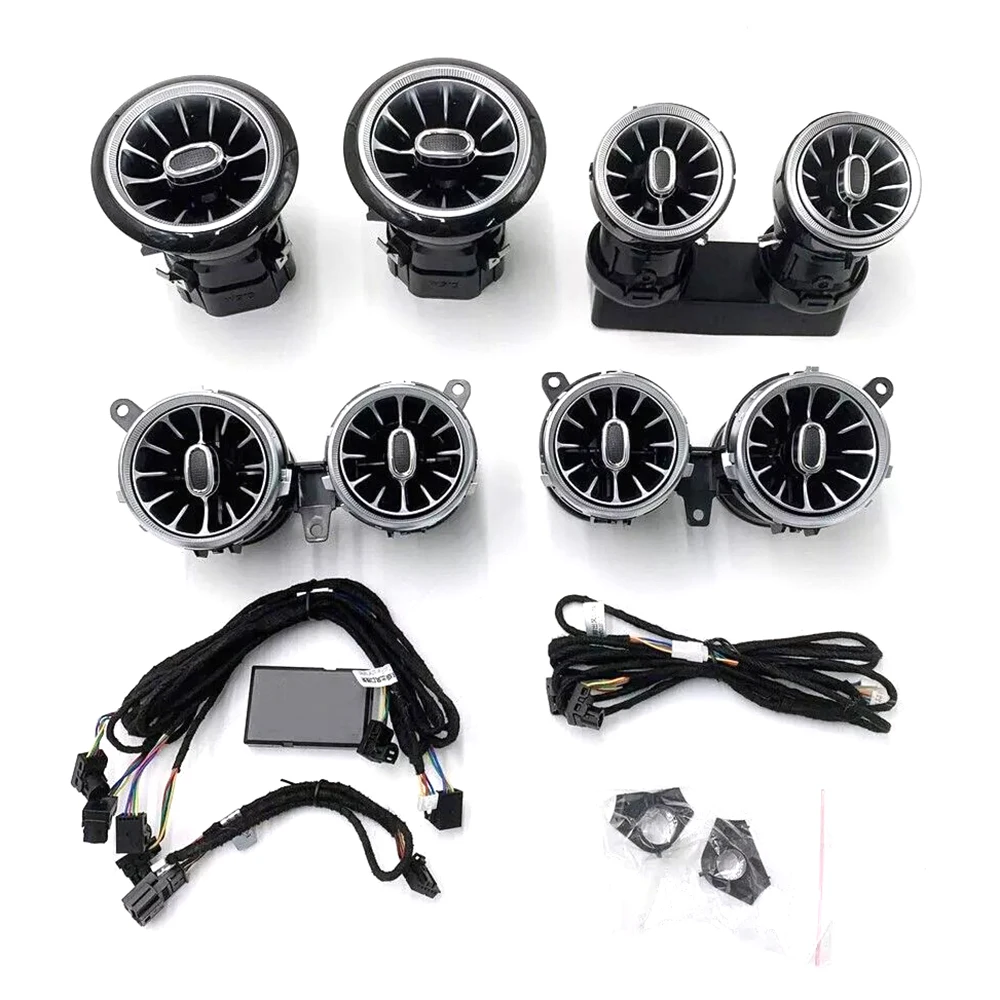 

New Condition W217 64 Colors LED Turbine Air Vents For 2015-2021 Mercedes-Benz S-Coupe C217 S63 Upgrade Interior Atmosphere Lamp