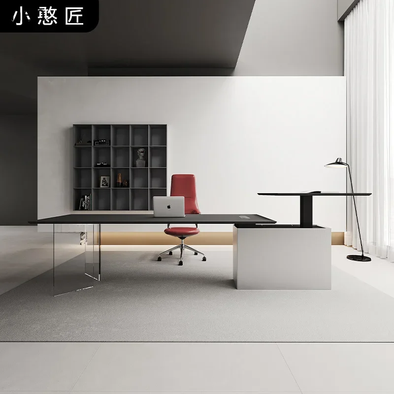

HT intelligent lifting computer desk study desk simple modern office high-end boss desk and chair combination