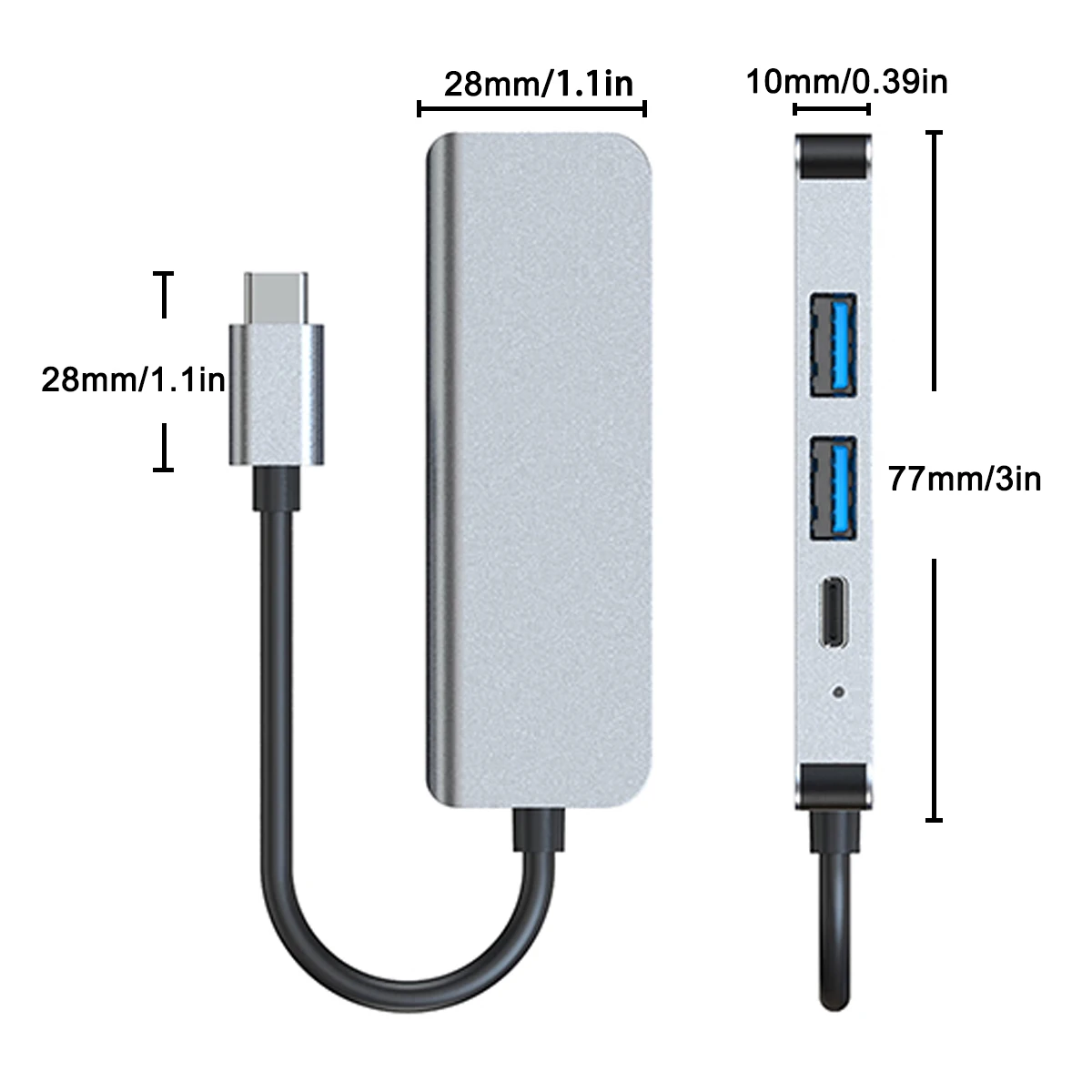 Usb C Hub Docking Station With Hdmi And Rj45 For Laptop Macbook_voghion.com