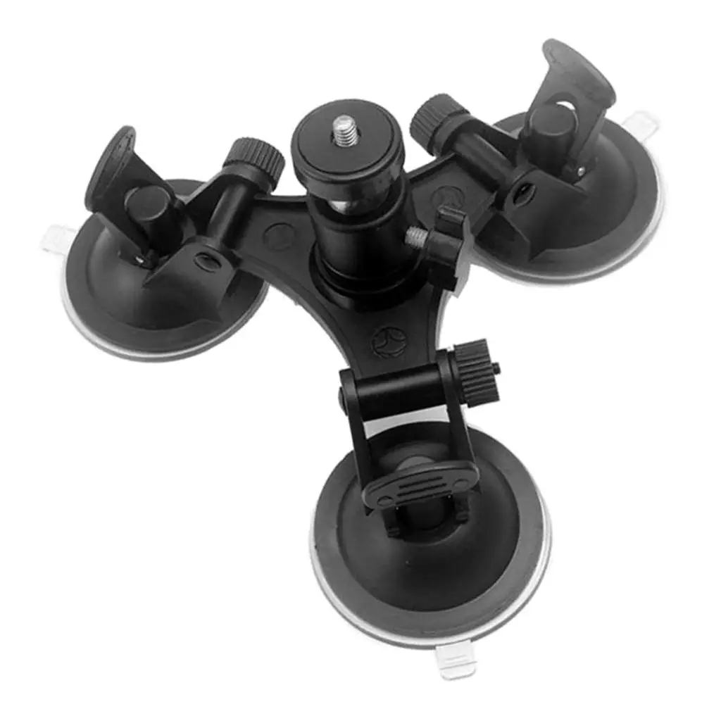 Car Vehicle Triple Suction Cup Mount Base Holder Stand Fits for Camera