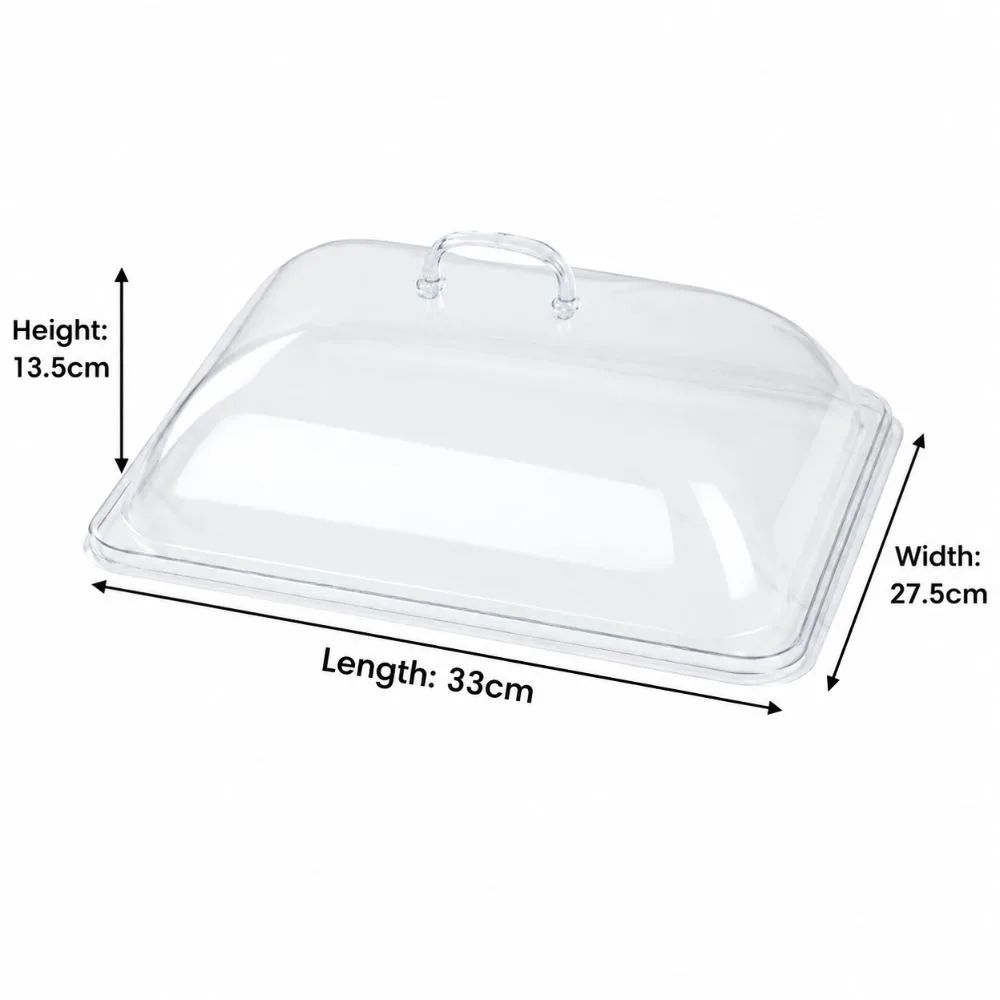 New Clear Acrylic Bread Cover Rectangular Shape Dust-Proof Food Pan Moisture Proof Reusable Food Storage Container Home Baking