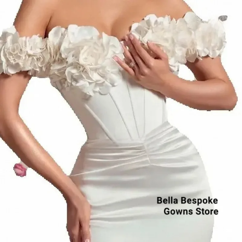 Elegante zeemeermin prom-avondjurk uit de schouder Saoedi-Arabische gala vestidos de fiesta ceremonie feest op maat