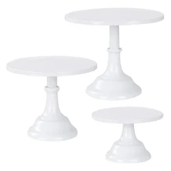 3Pcs Cake Stand, Cake Pop Stand , Tall Cake Stands for Dessert Table, Perfect Display for Wedding Graduation Party,White