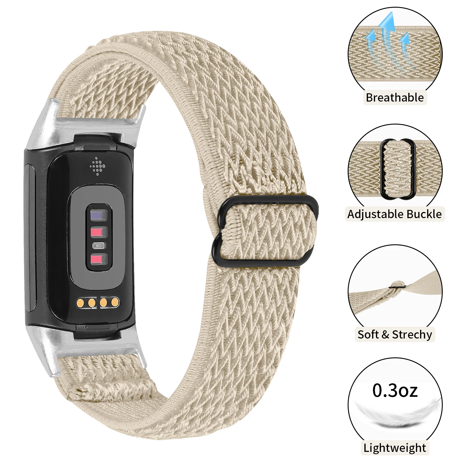 حزام نايلون لـ Fitbit Charge5 6 ملحقات الساعة الذكية سوار معصم رياضي لـ fitbit Charge3 4 حزام معصمه استبدال