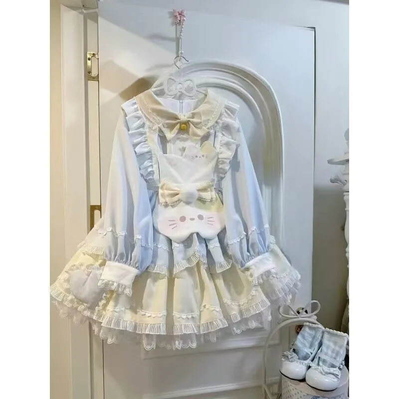 

Платье Coalfell Sweet Lolita: кружевное, пышное, в стиле принцессы, OP, милое, на каждый день