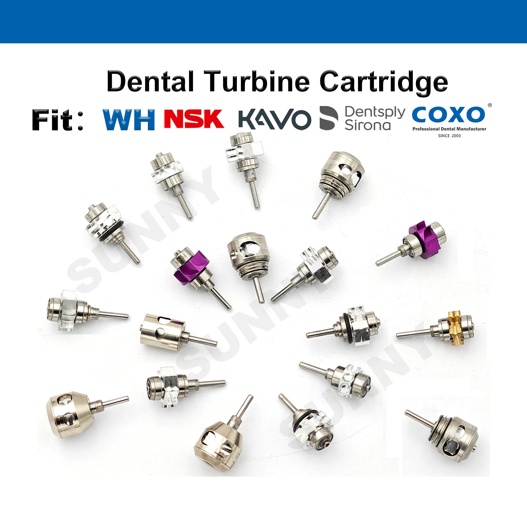 

Dental Turbine Cartridge Air Rotor Fit WH NSK KAVO SIRONA COXO High Speed Handpiece