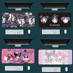 Cute Anime Kuromi Mousepad HD Printing Computer Gamers Locking Edge Non-slip Mouse Pad XXL90x40cm Keyboard PC Desk Pad