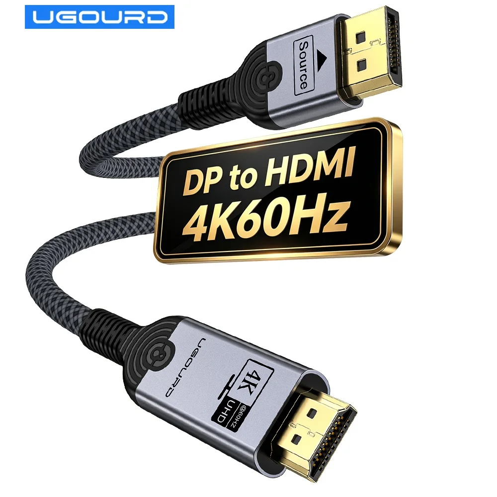 Image of DP-zu-HDMI-kompatibles Kabel 4K 60Hz 4K30Hz DisplayPort-zu-HDMI-Adapter Video-Audio Synchroner Ausgang für PC, Projektor, Laptop, TV