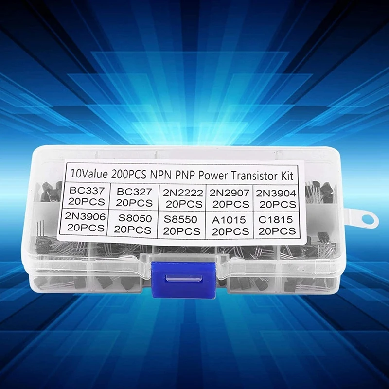 200 قطعة BC337 إلى C1815 طقم الترانزستور ترانزستورات السيليكون NPN TO-92 PNP