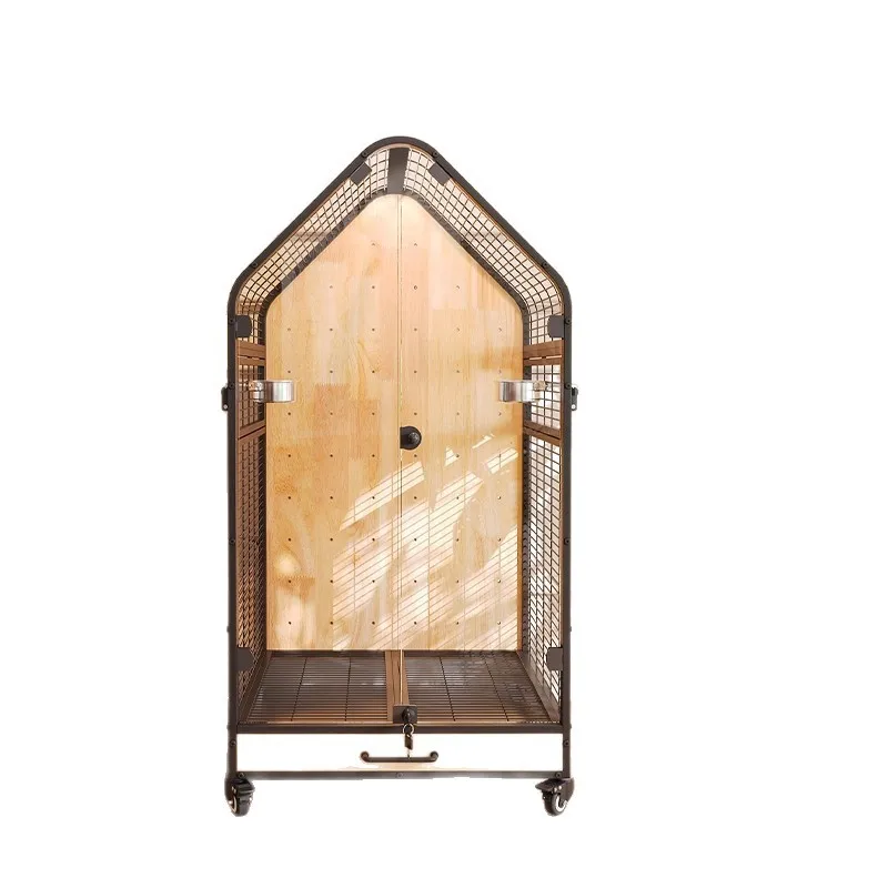 No interior luxury parrot villa oversized space bird cage movable solid wood