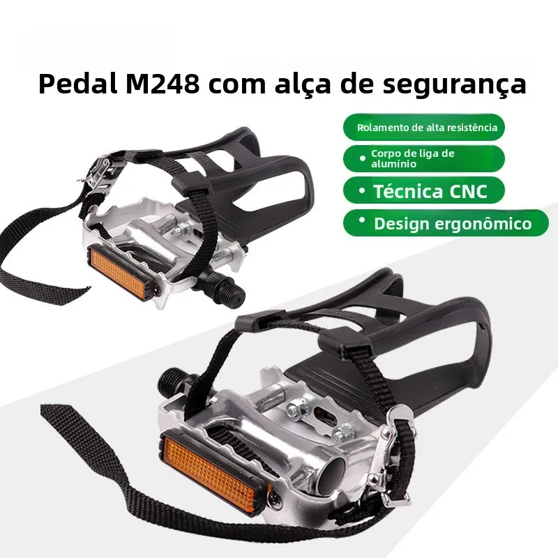 Pedal WELLGO M248 Dog Mouth para Bicicleta BMX, Bicicleta de Velocidade Única, Capa Protetora Dog Mouth, Equipamento de Cicli...