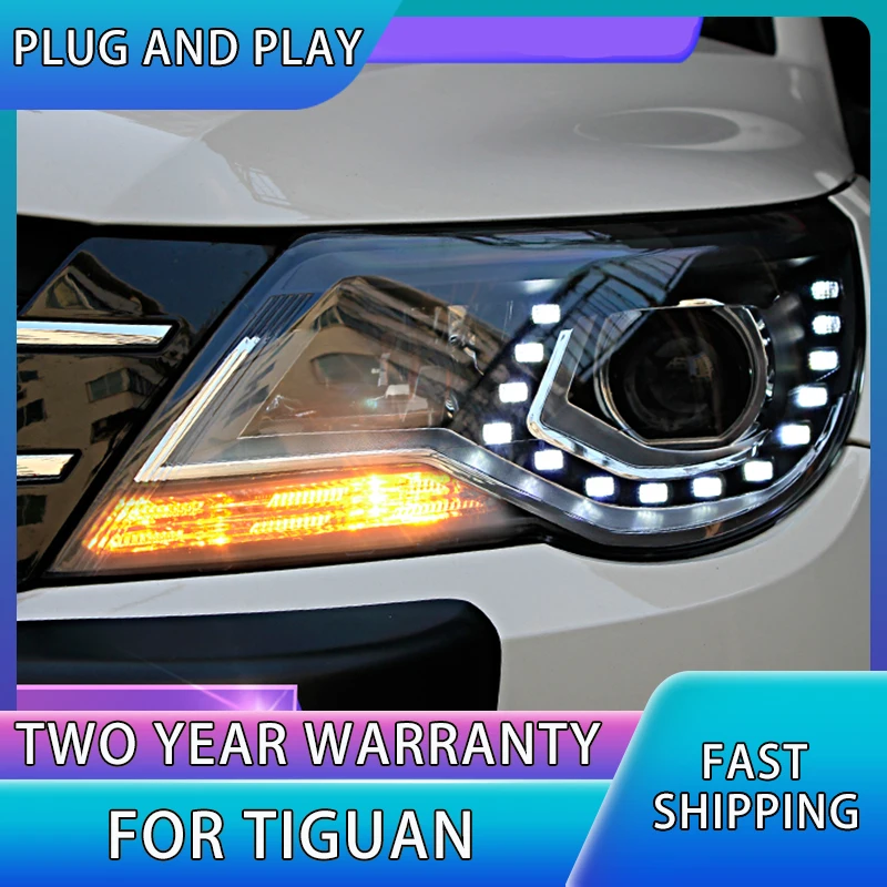 

Head lamp For VW Tiguan Headlights 2013-2017 LED Headlight LED DRL Bi Xenon Lens Headlight High Low Beam Parking