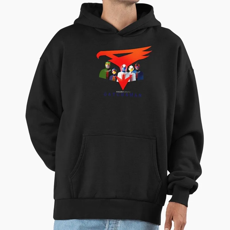 Kagaku Ninja-Tai Gatchaman Science Ninja Team Fleece Pullover Hoodie Vintage 70s Anime Battle of the Planets G-Force Fan Tops