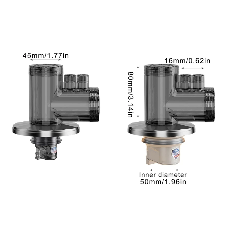 อัพเกรดใหม่ 3 พอร์ตกลิ่น Stoppers & Water Backflow Preventer บล็อกกลิ่น & ล้น GUARD เหมาะสำหรับท่อระบายน้ำในครัวเรือน