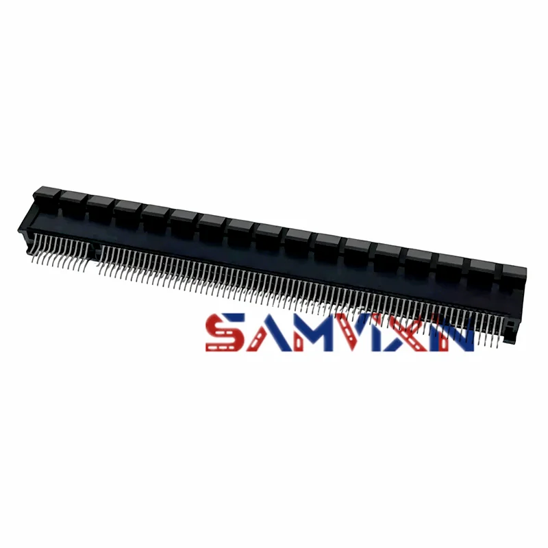 AAA-PCI-014-K15 (10pieces) PCIe x16 Slot Connector 164Pin SMD 0.8mm Pitch with Lock for Graphics Card, Original In Stock