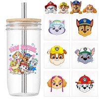 PAW Patrols Kids Cartoon Cute Transfer Sticker Skye Chase Children Anime Decal for Lunchbox Water Bottle DIY Paster Accessories