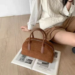 Small Tote Bags for Women Suede Bag Vintage Hand-held Pillow Bag Mother Kids Bags for Girl Designer Bags  Shoulder Bag Сумка Sac