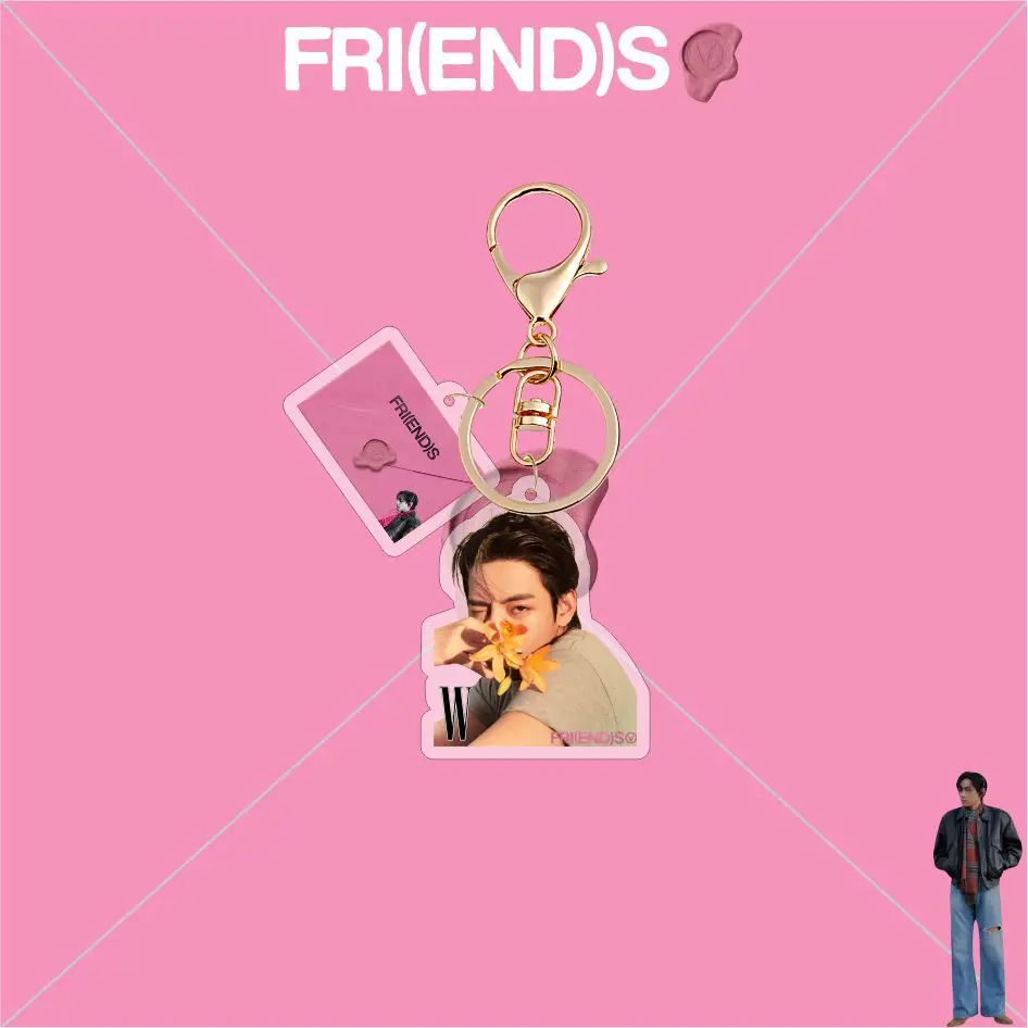 Acrylic Kpop Keychain FRIENDS Album Key Ring Pendent Accessories Merch