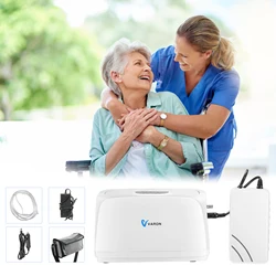 Varon 3 Liters 35% 0-xygen Con-cen-tra Machine Purifier Pulse Flow with Battery, AC/DC 110-220V, for Travl, Outdoor, Car Use