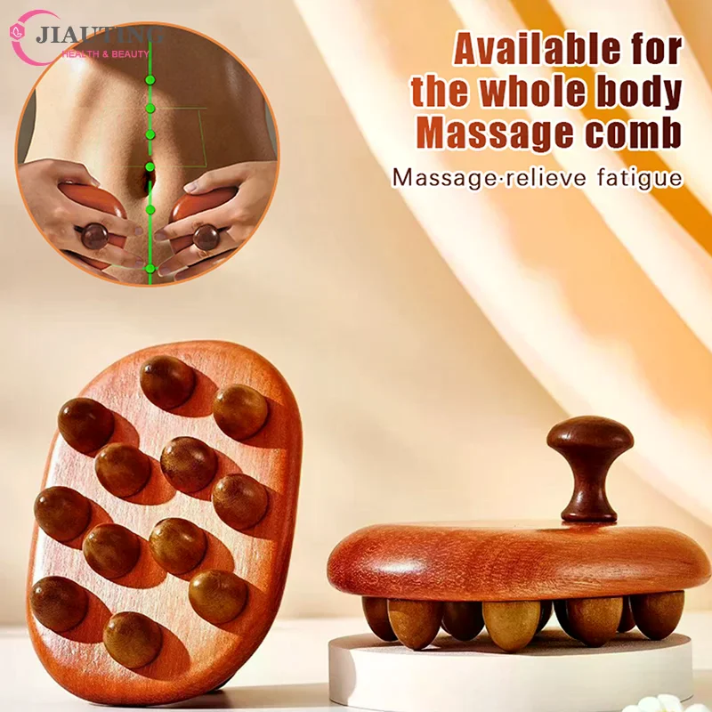 

Деревянная массажная щетка для тела, меридианная щетка Гуаша для похудения, массажер для живота и всего тела, расческа для акупрессуры