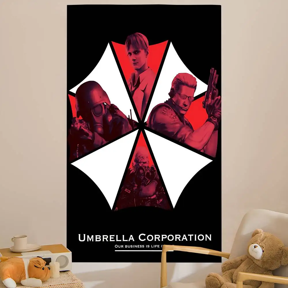 Game Corporation U-Umbrella C-Corporation Colorful Tapestry Wall Hanging Cheap Hippie Wall Hanging