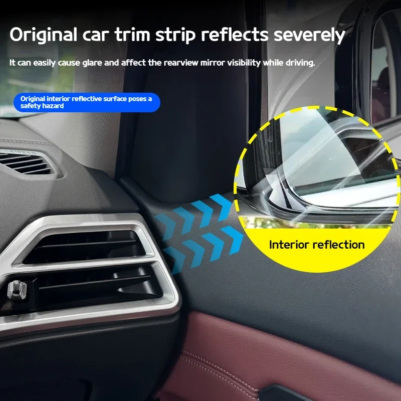 Pour BMW série 3 G20 2025 tableau de bord hors tendance housse de protection en silicone climatiseur décoration réfléchissante gauche et droite